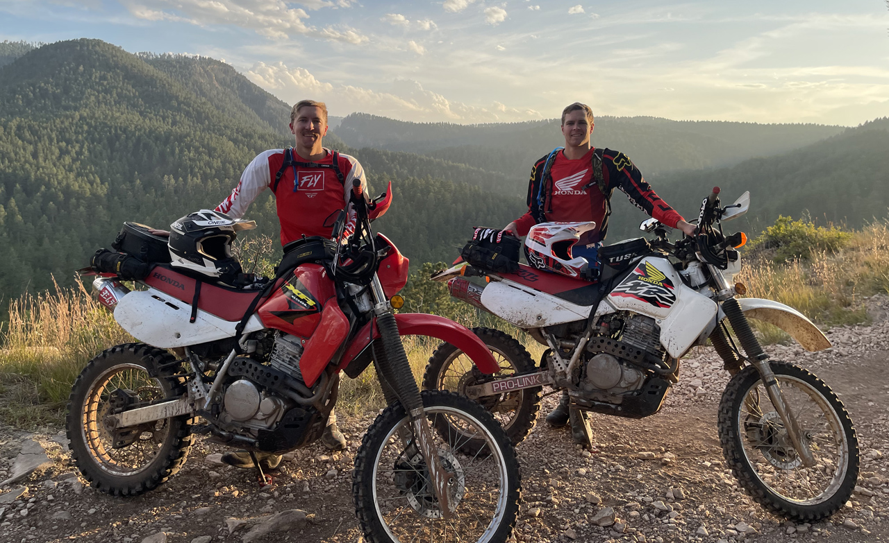Honda XR650L mountain on top of the world
