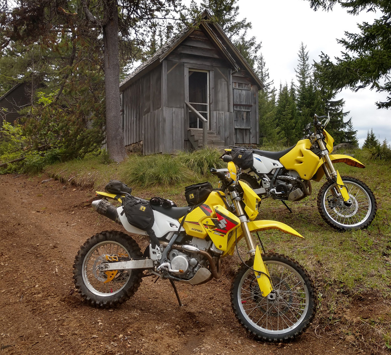 DRZ400 Old Cabin dirt road mountain top