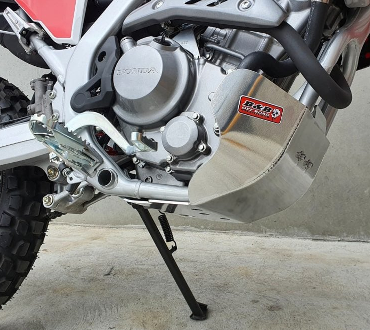 Honda CRF300 skid plate bash plate polished aluminum