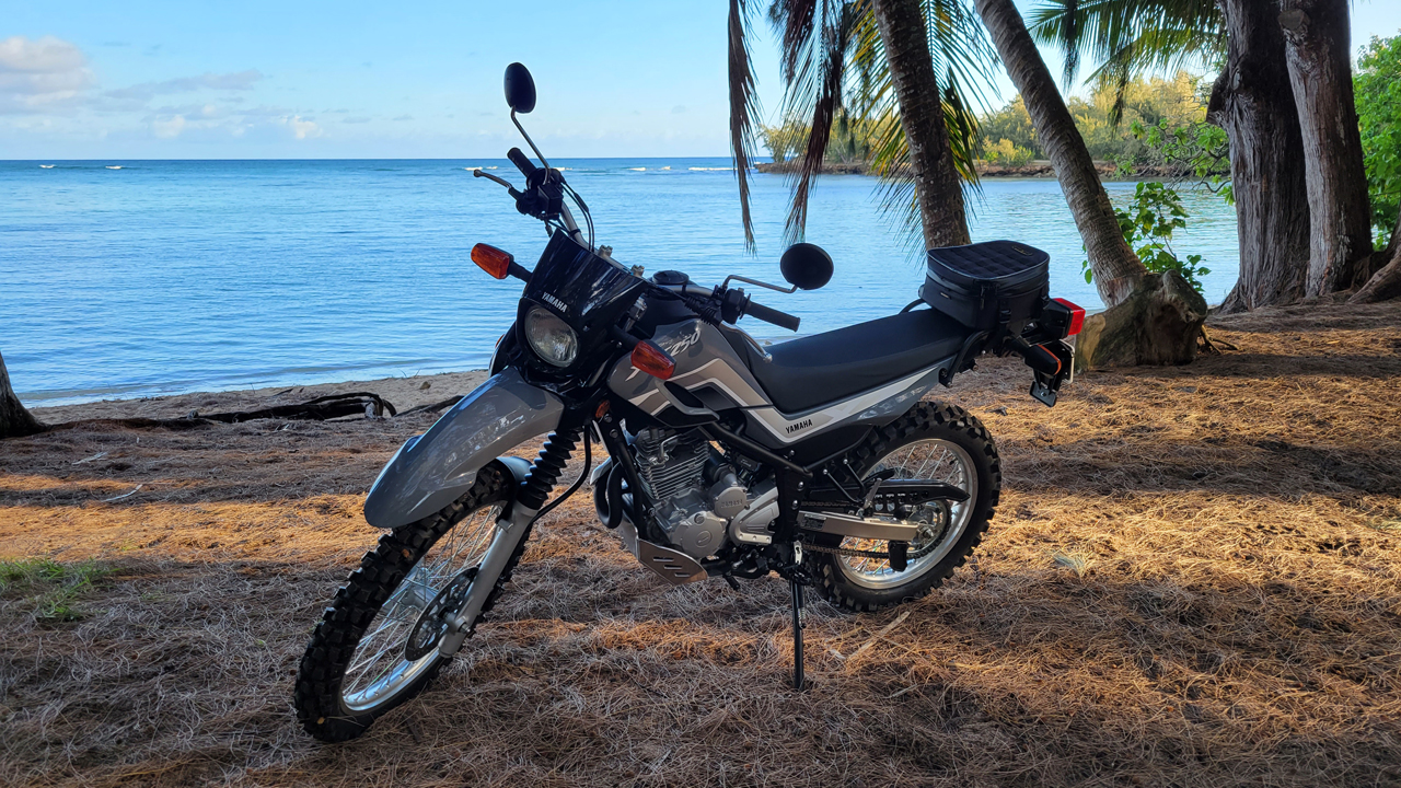 Yamaha XT250 tropical island paradise