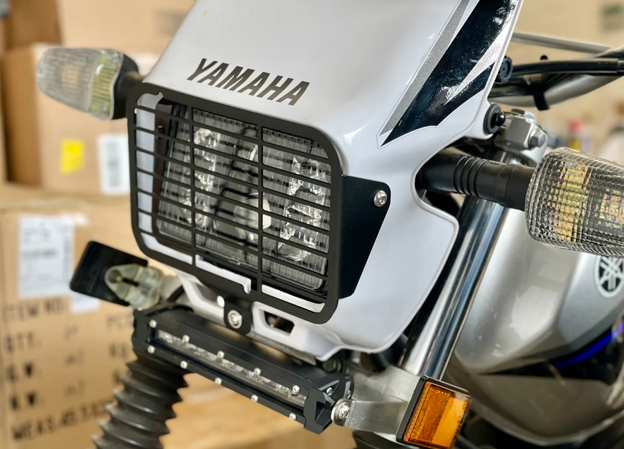 yamaha tw200 headlight guard black powder coat