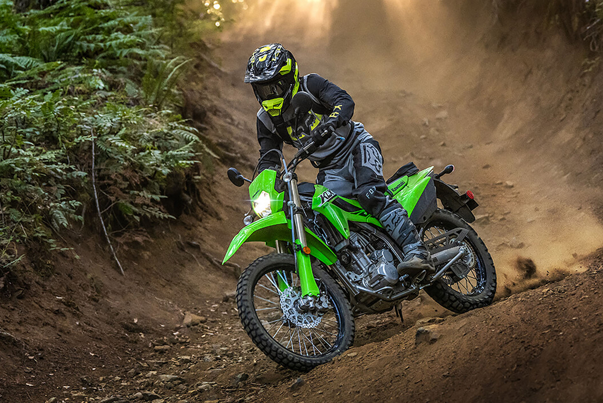 kawasaki klx300 single track trail offroad