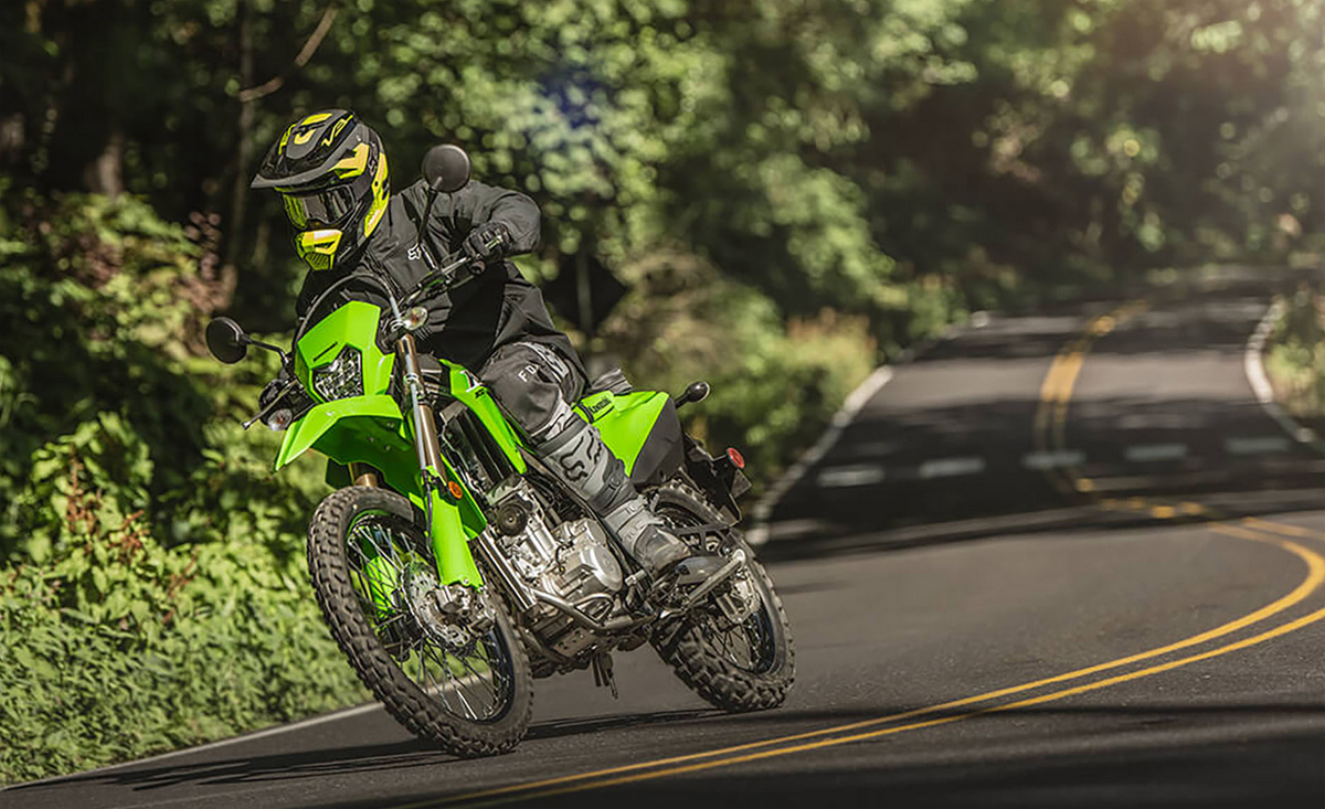 kawasaki klx300 dual sport backroad canyon carving