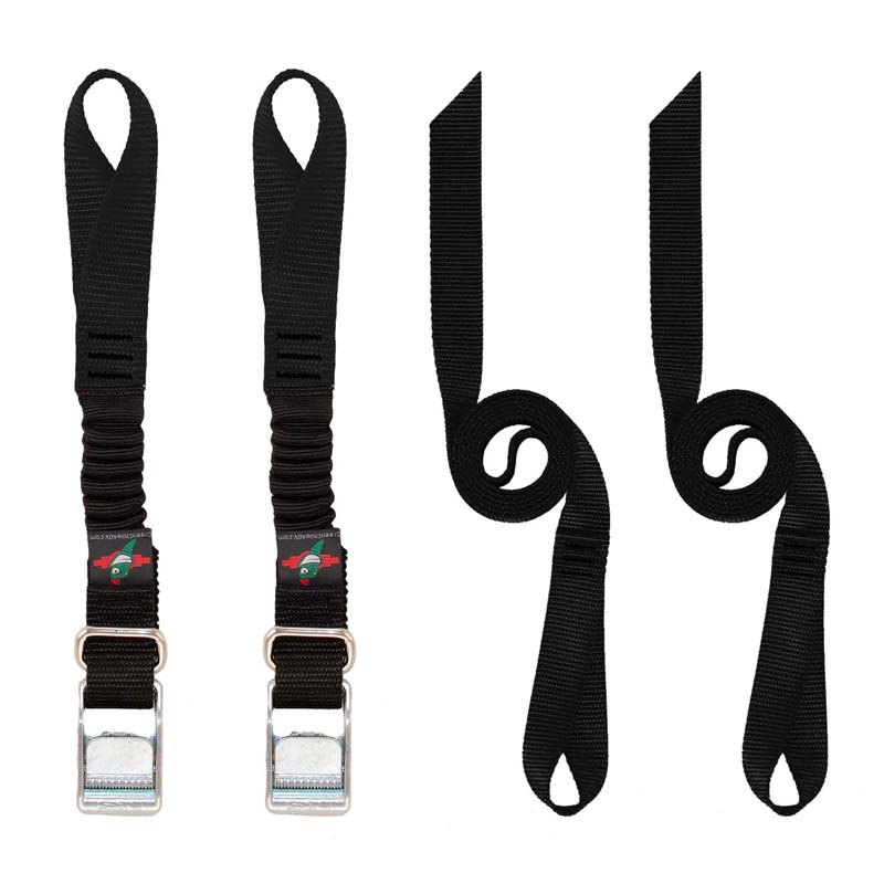 Rokstrap HEAVY DUTY 25mm wide adjustable flat stretch straps (pack
